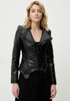 Answear Lab geaca ramones femei, culoarea negru, de tranzitie imagine