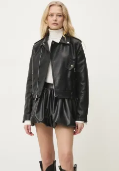 Answear Lab geaca ramones femei, culoarea negru, de tranzitie imagine