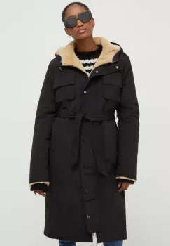 Answear Lab geaca waterrepellent femei, culoarea negru, de tranzitie imagine