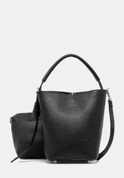 Answear.LAB geanta de mana din piele culoare neagra imagine