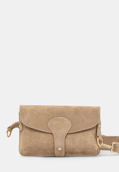 Answear.LAB geanta de mana din piele intoarsa culoarea bej imagine