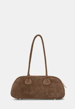 Answear.LAB geanta de mana din piele intoarsa culoarea bej imagine