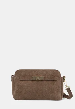 Answear.LAB geanta de mana din piele intoarsa culoarea bej imagine