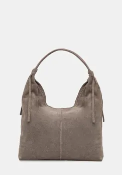 Answear.LAB geanta de mana din piele intoarsa culoarea bej imagine