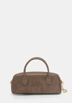 Answear.LAB geanta de mana din piele intoarsa culoarea bej imagine