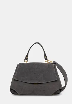 Answear.LAB geanta de mana din piele intoarsa culoarea gri imagine