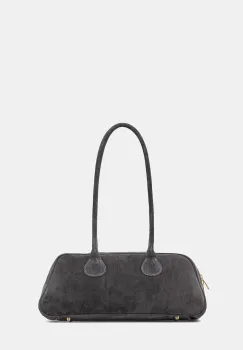 Answear.LAB geanta de mana din piele intoarsa culoarea gri imagine