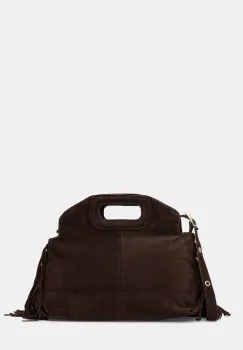 Answear.LAB geanta de mana din piele intoarsa culoarea maro imagine