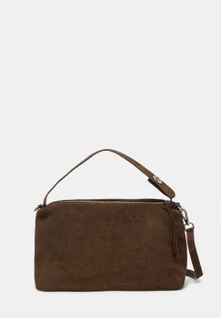 Answear Lab geanta de mana din piele intoarsa culoarea maro imagine