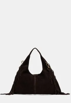 Answear.LAB geanta de mana din piele intoarsa culoarea maro imagine