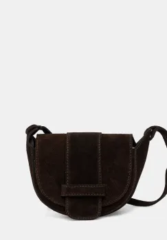 Answear.LAB geanta de mana din piele intoarsa culoarea maro imagine