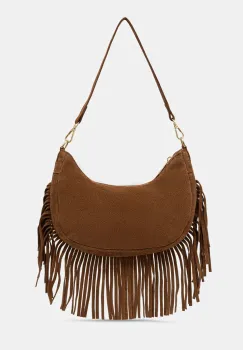 Answear.LAB geanta de mana din piele intoarsa culoarea maro imagine