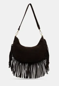 Answear.LAB geanta de mana din piele intoarsa culoarea maro imagine