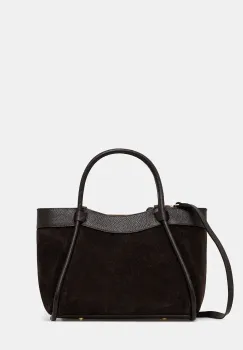 Answear.LAB geanta de mana din piele intoarsa culoarea maro imagine