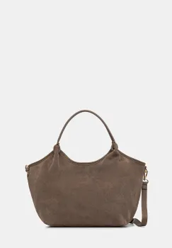 Answear.LAB geanta de mana din piele intoarsa culoarea maro imagine