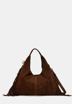 Answear.LAB geanta de mana din piele intoarsa culoarea maro imagine