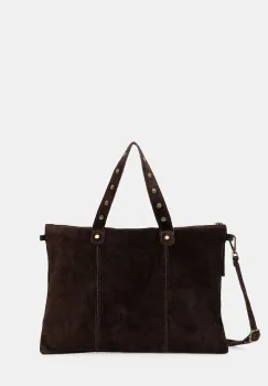 Answear.LAB geanta de mana din piele intoarsa culoarea maro imagine