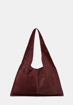 Answear.LAB geanta de mana din piele intoarsa culoarea maro imagine