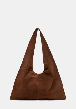 Answear.LAB geanta de mana din piele intoarsa culoarea maro imagine