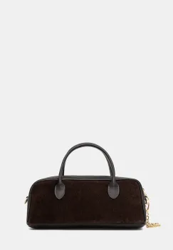 Answear.LAB geanta de mana din piele intoarsa culoarea maro imagine