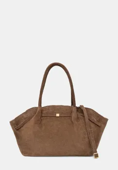 Answear.LAB geanta de mana din piele intoarsa culoarea maro imagine