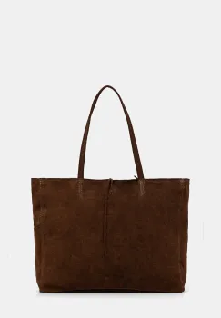 Answear.LAB geanta de mana din piele intoarsa culoarea maro imagine