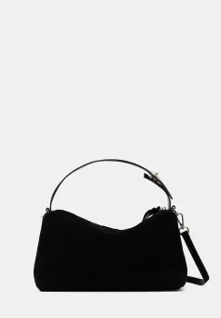 Answear Lab geanta de mana din piele intoarsa culoarea negru imagine