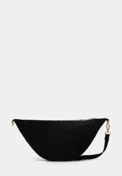 Answear Lab geanta de mana din piele intoarsa culoarea negru imagine