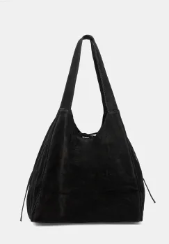 Answear.LAB geanta de mana din piele intoarsa culoarea negru imagine