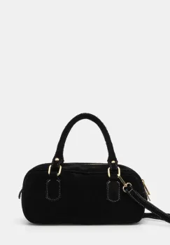 Answear Lab geanta de mana din piele intoarsa culoarea negru imagine