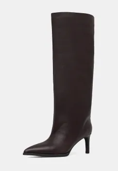 Answear.LAB ghete de piele culoarea bordo, cu toc cui imagine