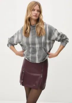 Answear Lab hanorac de bumbac femei, culoarea gri, cu gluga, modelator imagine