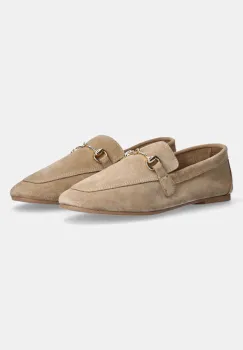 Answear Lab mocasini din piele intoarsa femei, culoarea bej, cu toc plat imagine