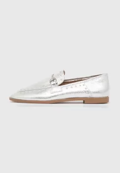 Answear Lab mocasini femei, culoarea argintiu, cu toc plat imagine