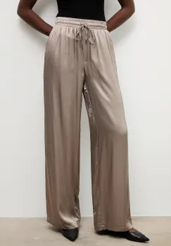 Answear.LAB pantaloni culoarea gri, lat, high waist imagine