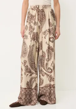 Answear.LAB pantaloni culoarea maro, drept, high waist imagine