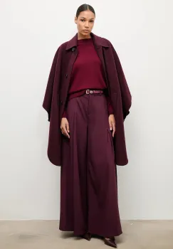 Answear.LAB pantaloni culoarea maro, lat, high waist imagine