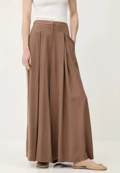 Answear Lab pantaloni culoarea maro, lat, high waist imagine