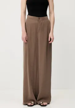 Answear Lab pantaloni culoarea maro, lat, high waist imagine