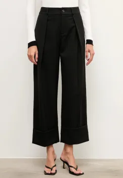 Answear.LAB pantaloni culoarea negru, drept, high waist imagine