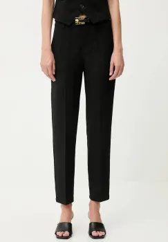 Answear.LAB pantaloni culoarea negru, drept, high waist imagine