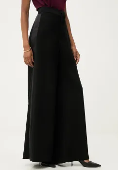 Answear.LAB pantaloni culoarea negru, lat, high waist imagine