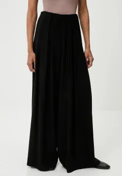 Answear Lab pantaloni culoarea negru, lat, high waist imagine