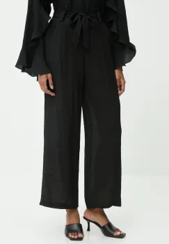 Answear.LAB pantaloni culoarea negru, lat, high waist imagine