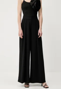 Answear Lab pantaloni culoarea negru, lat, high waist imagine