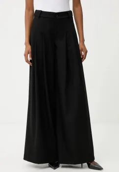 Answear.LAB pantaloni culoarea negru, lat, high waist imagine