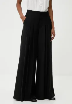 Answear.LAB pantaloni culoarea negru, lat, high waist imagine