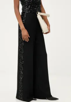 Answear.LAB pantaloni culoarea negru, lat, high waist imagine