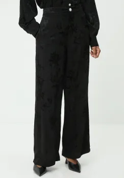 Answear.LAB pantaloni culoarea negru, lat, high waist imagine
