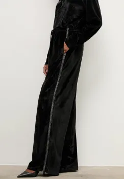 Answear.LAB pantaloni culoarea negru, lat, high waist imagine
